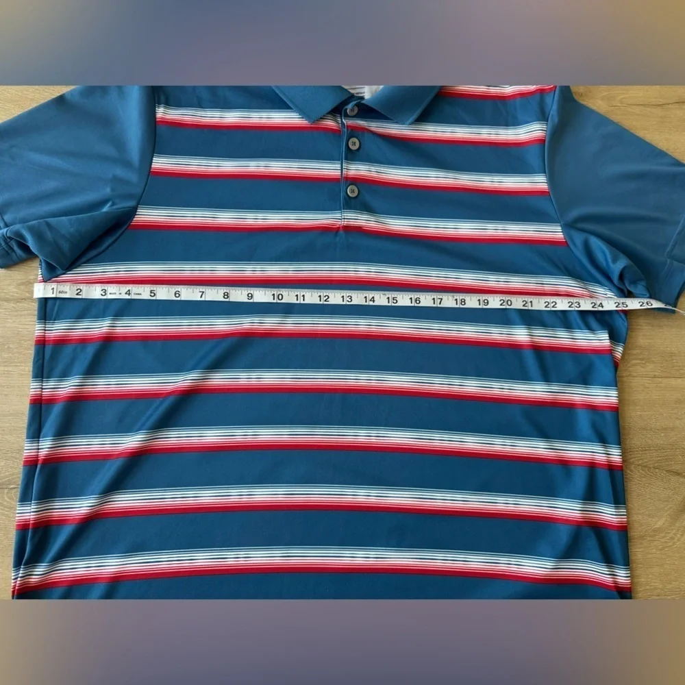 Adidas Men's Clima Cool Golf Polo Tee Size XL Striped